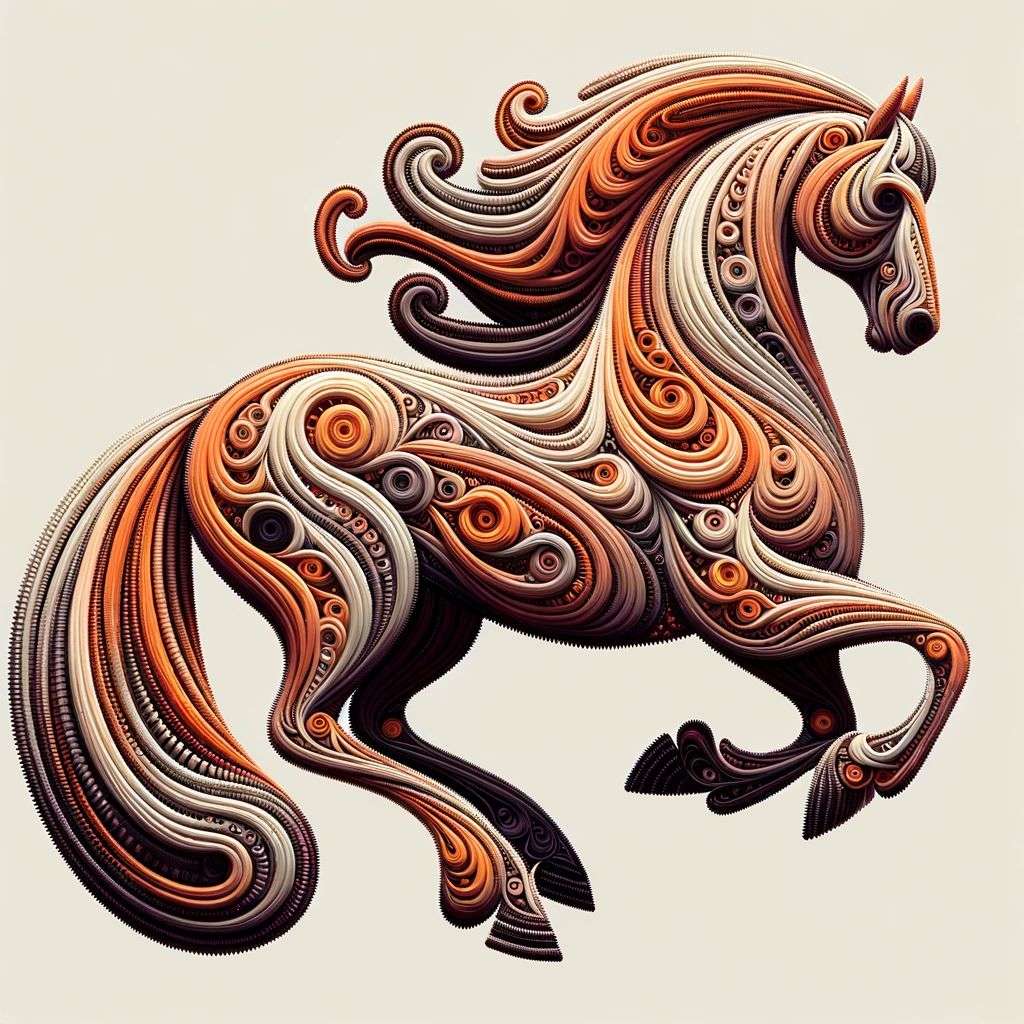 a horse, algorithmic art
